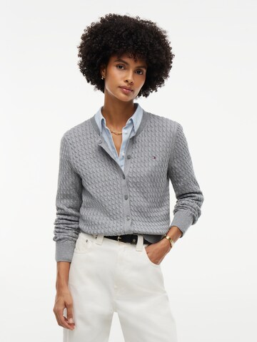 TOMMY HILFIGER Knit Cardigan in Grey: front
