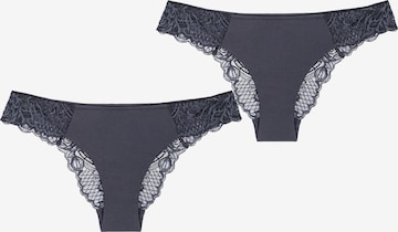 TRIUMPH Slip ' Wild Peony Florale Brazilian ' in Grijs: voorkant