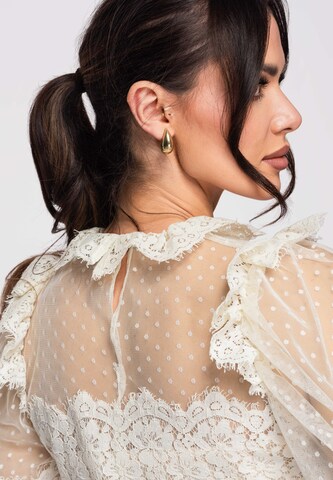 Ombre Bluse 'OW-TS-E0015' in Weiß