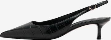 MANGOCipele s potpeticom i otvorenom petom 'Monac' - crna boja: prednji dio