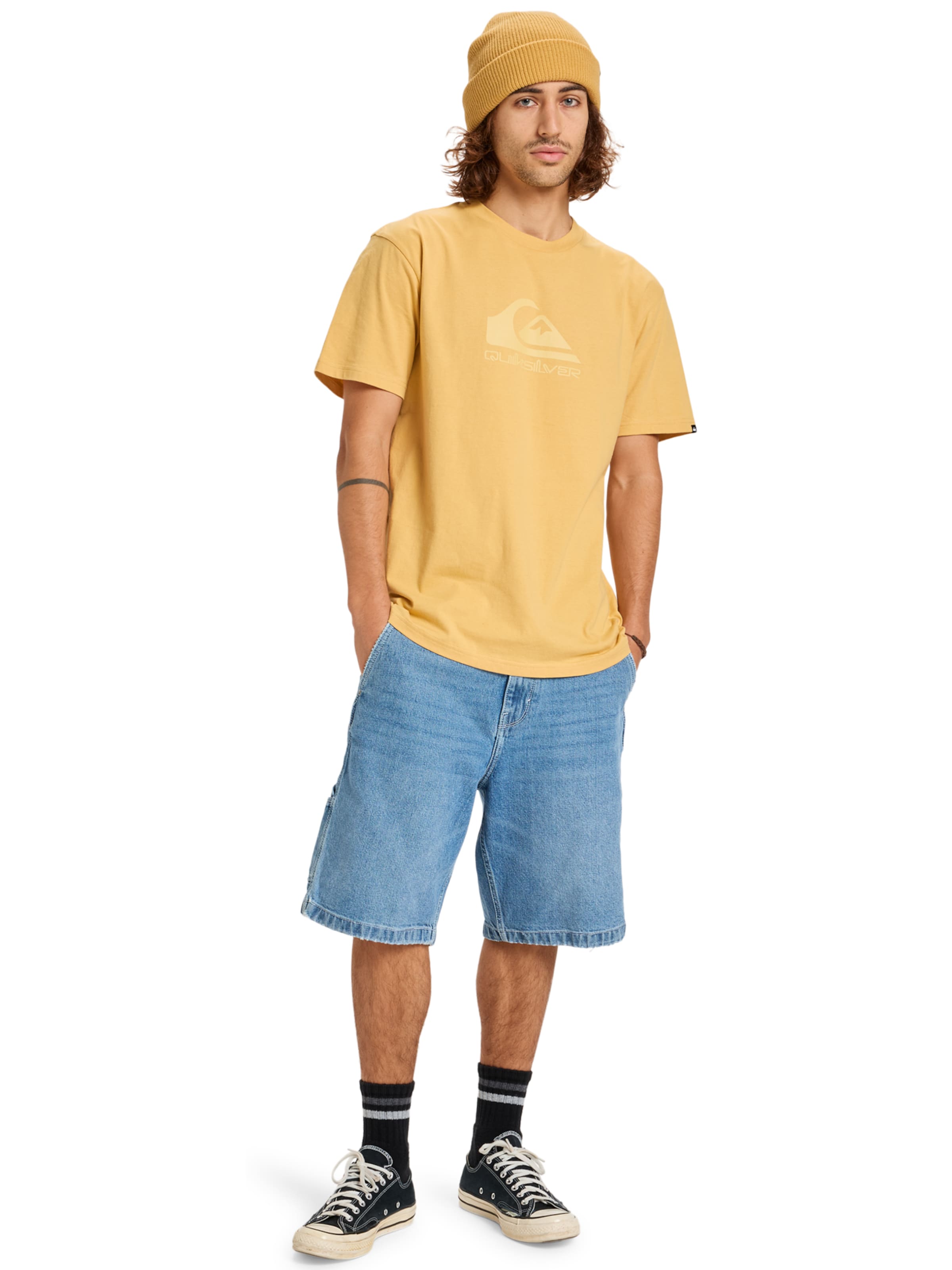 QUIKSILVER Athletic Sweatshirt in Yellow