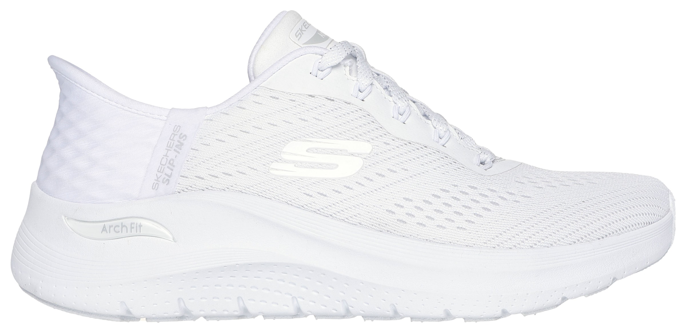Baskets basses SKECHERS en blanc : devant