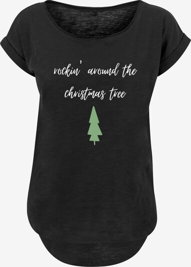 F4NT4STIC Shirt 'Rockin around the christmas tree' in schwarz / weiß, Produktansicht