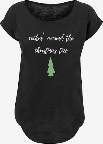 T-shirt 'Rockin around the christmas tree' F4NT4STIC en noir : devant