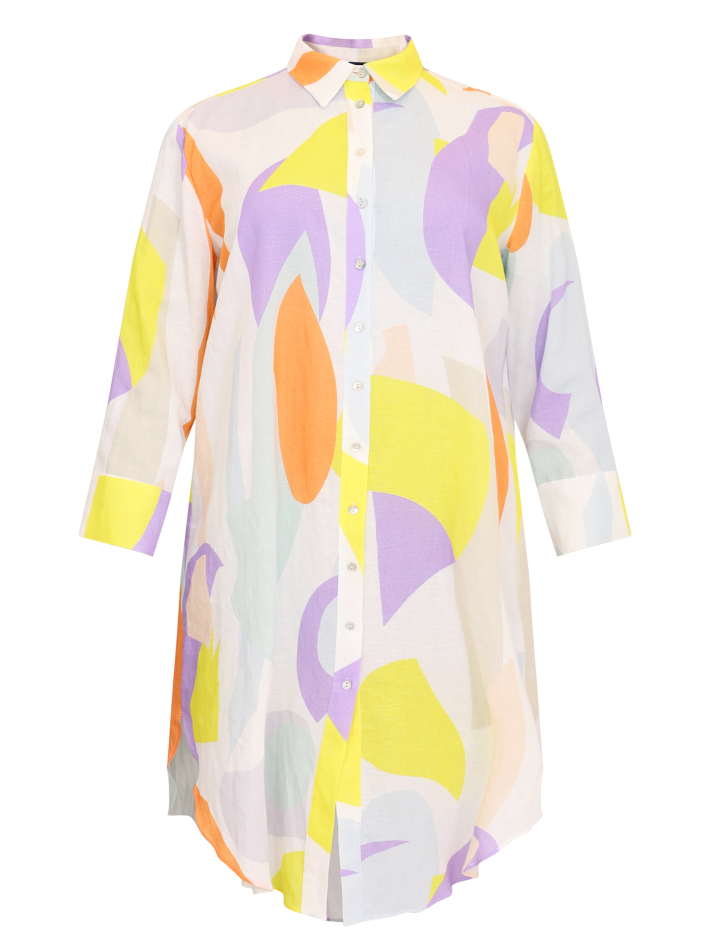 Robe-chemise 'Flowly' YOEK en blanc : devant