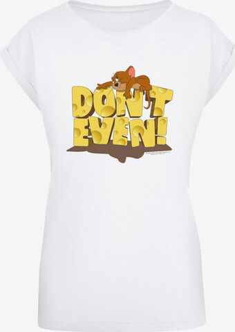 ABSOLUTE CULT Shirt 'Tom And Jerry - Don't Even' in White: front