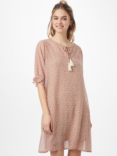 Rochie 'Kinia' Cream pe maro / corai / alb, Vizualizare model