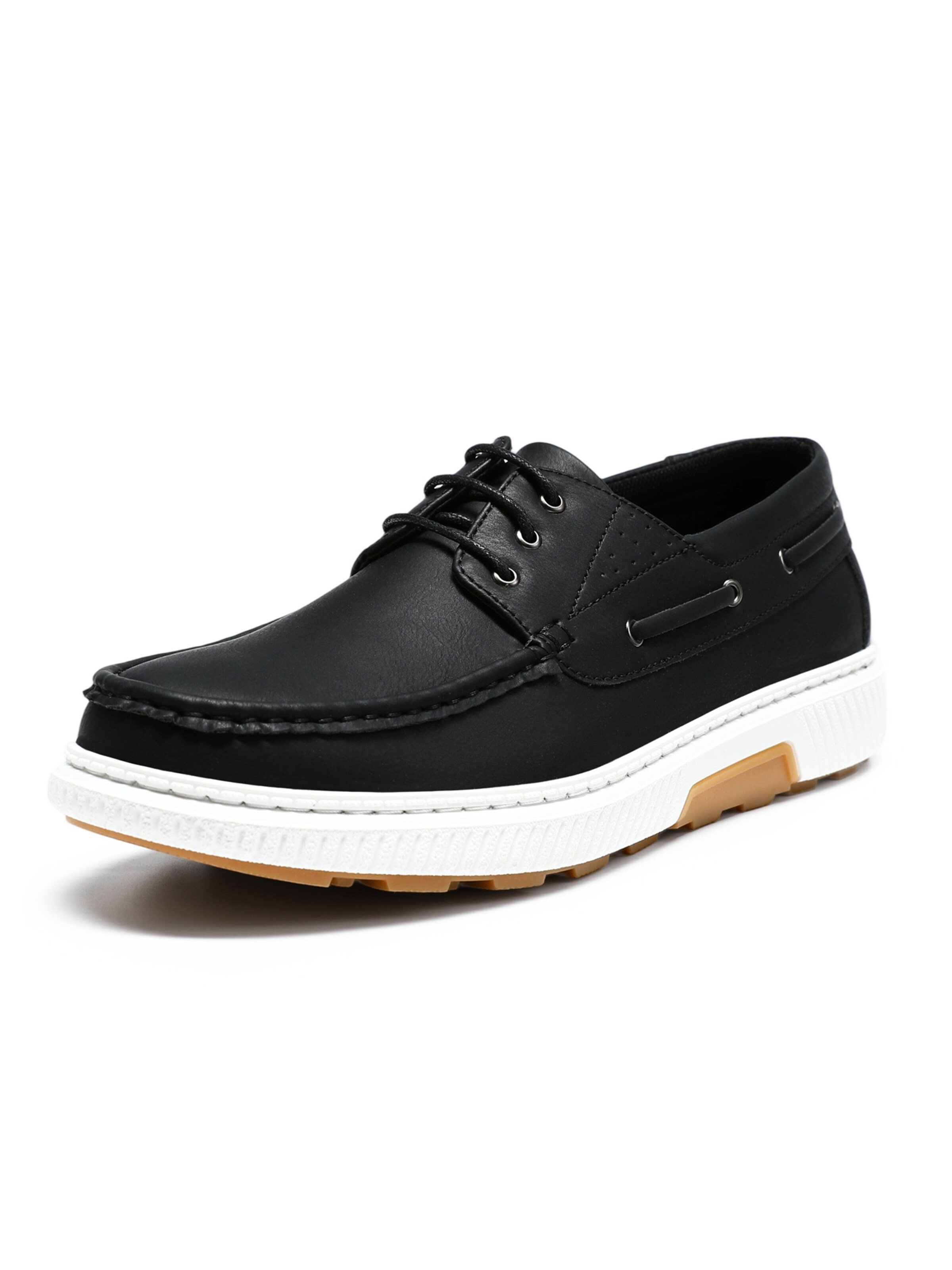 ALLTHEMEN Schnürschuh 'Einfach'‌‌‌‌‌‌‌‌‌ in Schwarz: Vorderseite