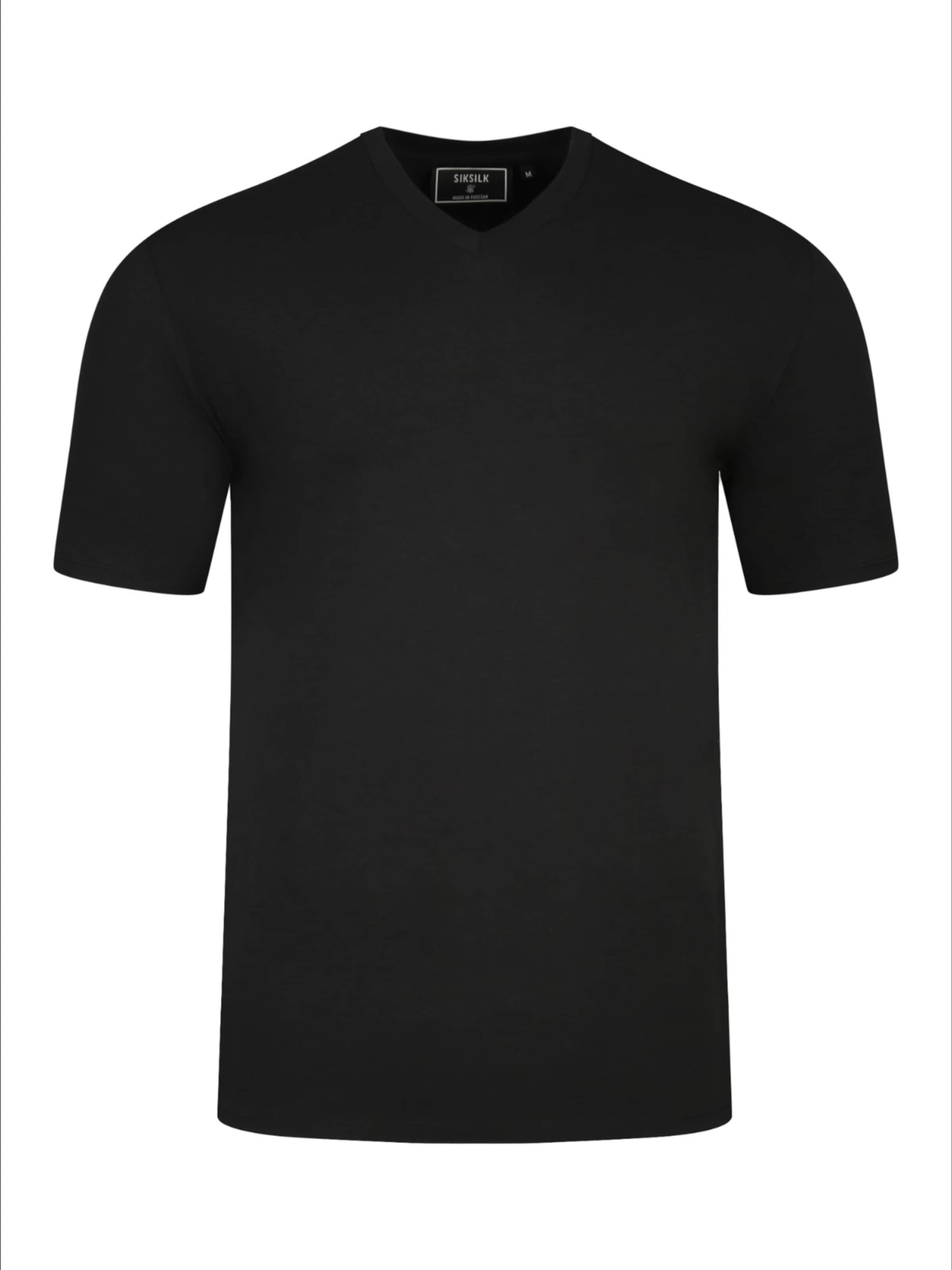 SikSilk Shirt in Black: front