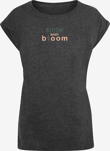 Merchcode Shirt 'Spring - Bloom Baby' in Grey: front