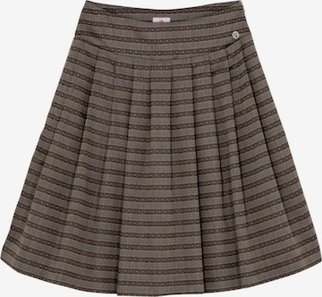 SPIETH & WENSKY Traditional Skirt 'Babette' in Brown: front