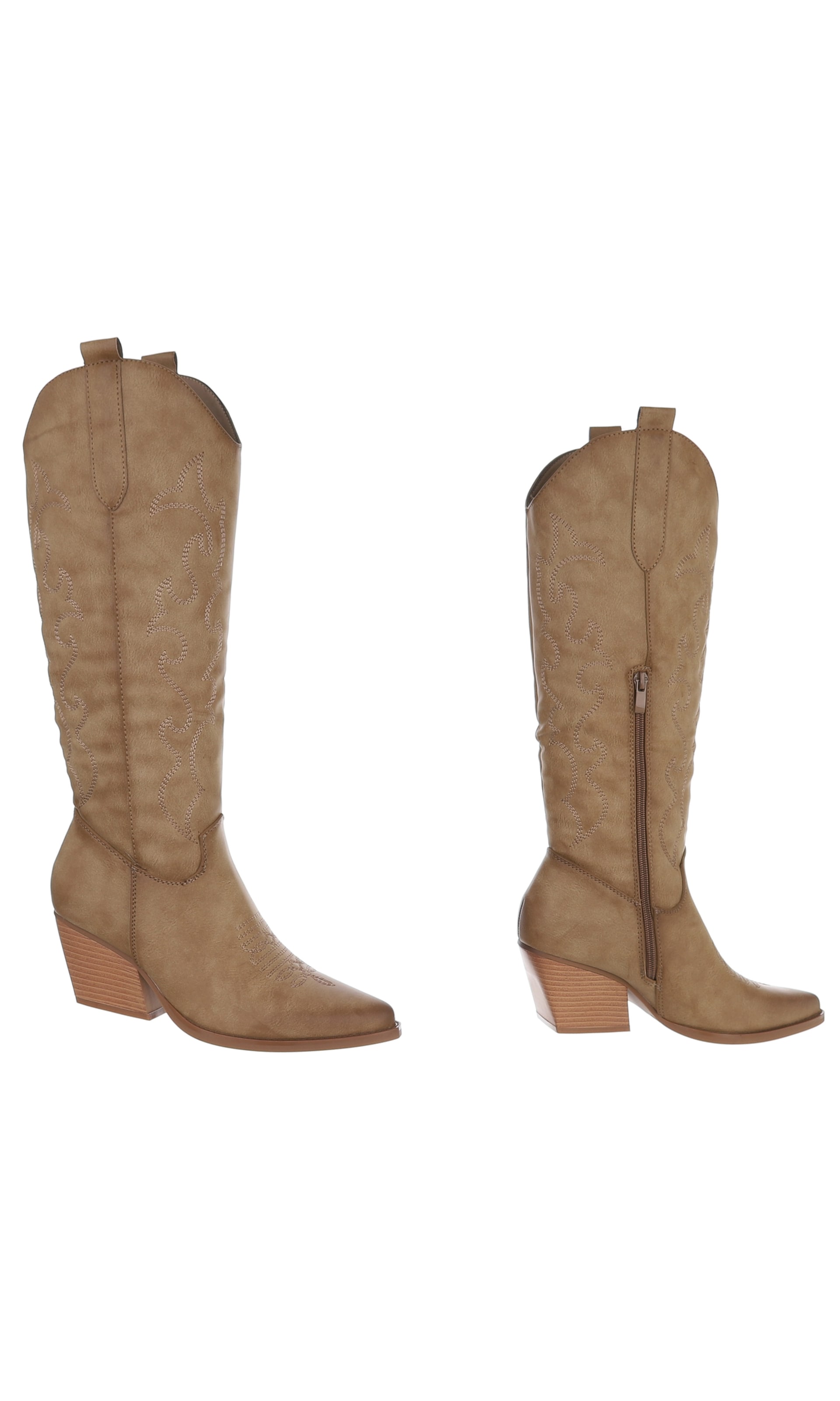 Ital-Design Cowboystiefel in Braun