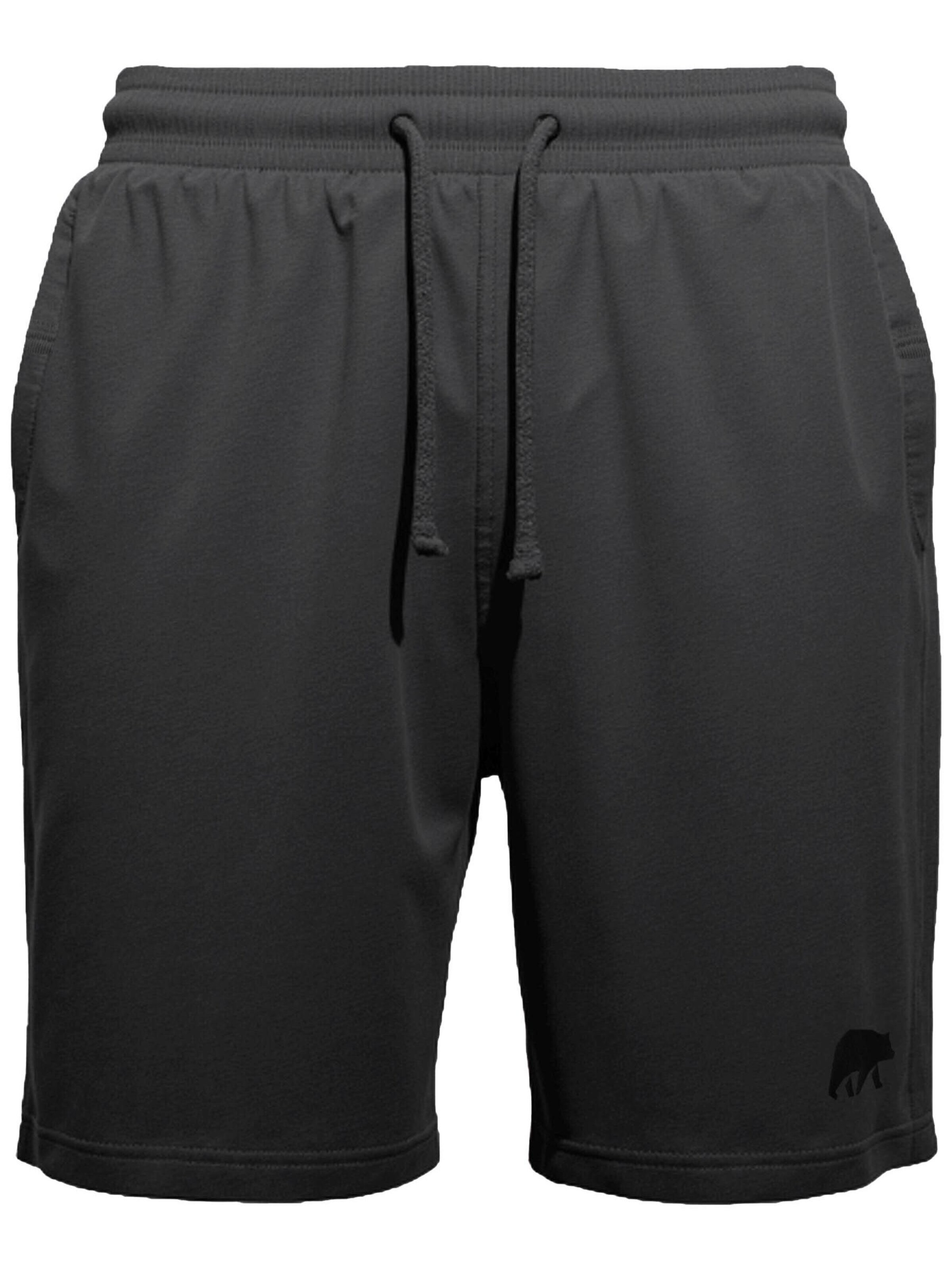 FORSBERG Pants 'Jogger Shorts' in Black: front