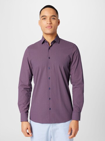 OLYMP Regularny krój Koszula w kolorze fioletowy: przód