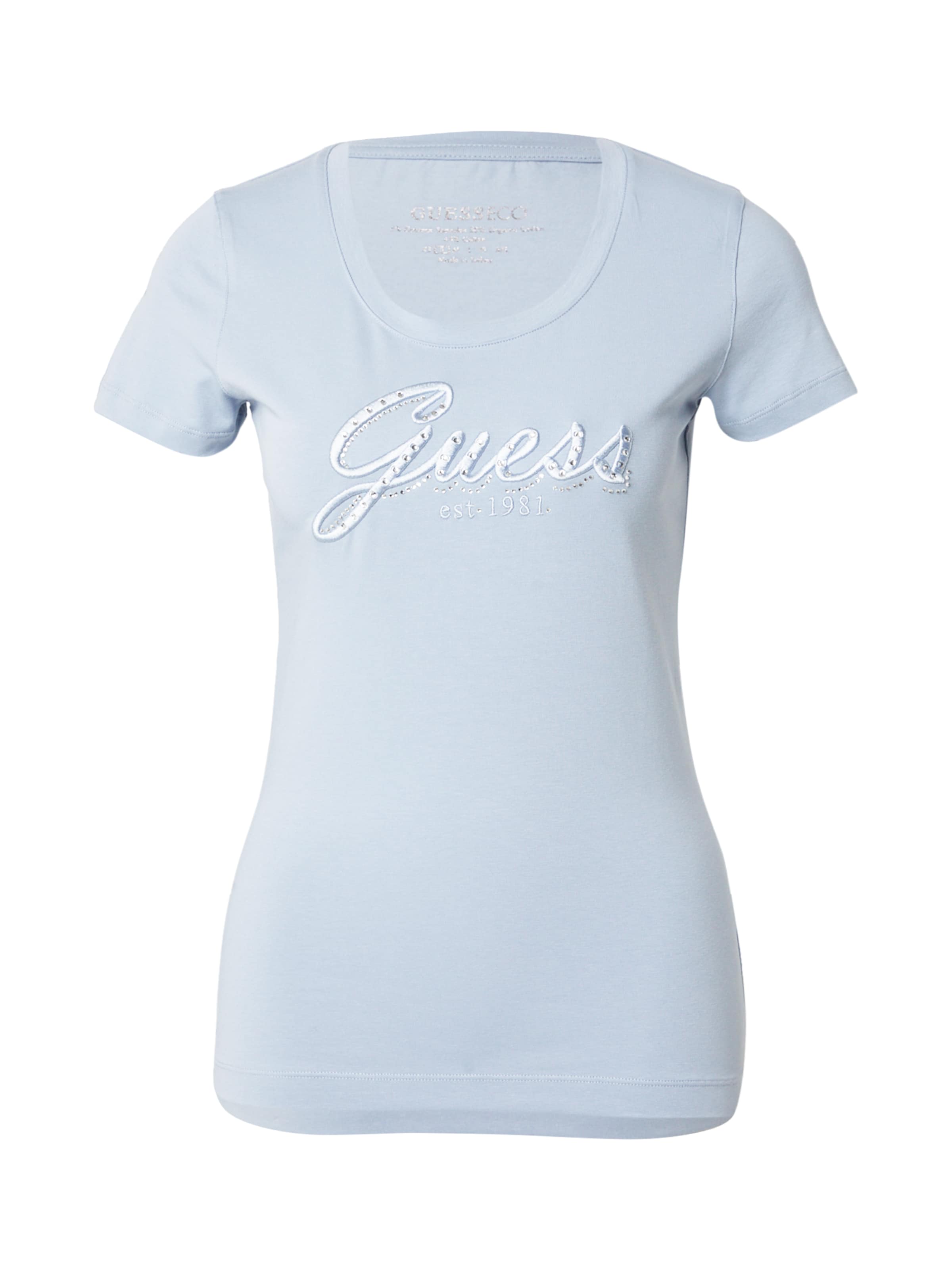 GUESS Tričko – modrá: přední strana