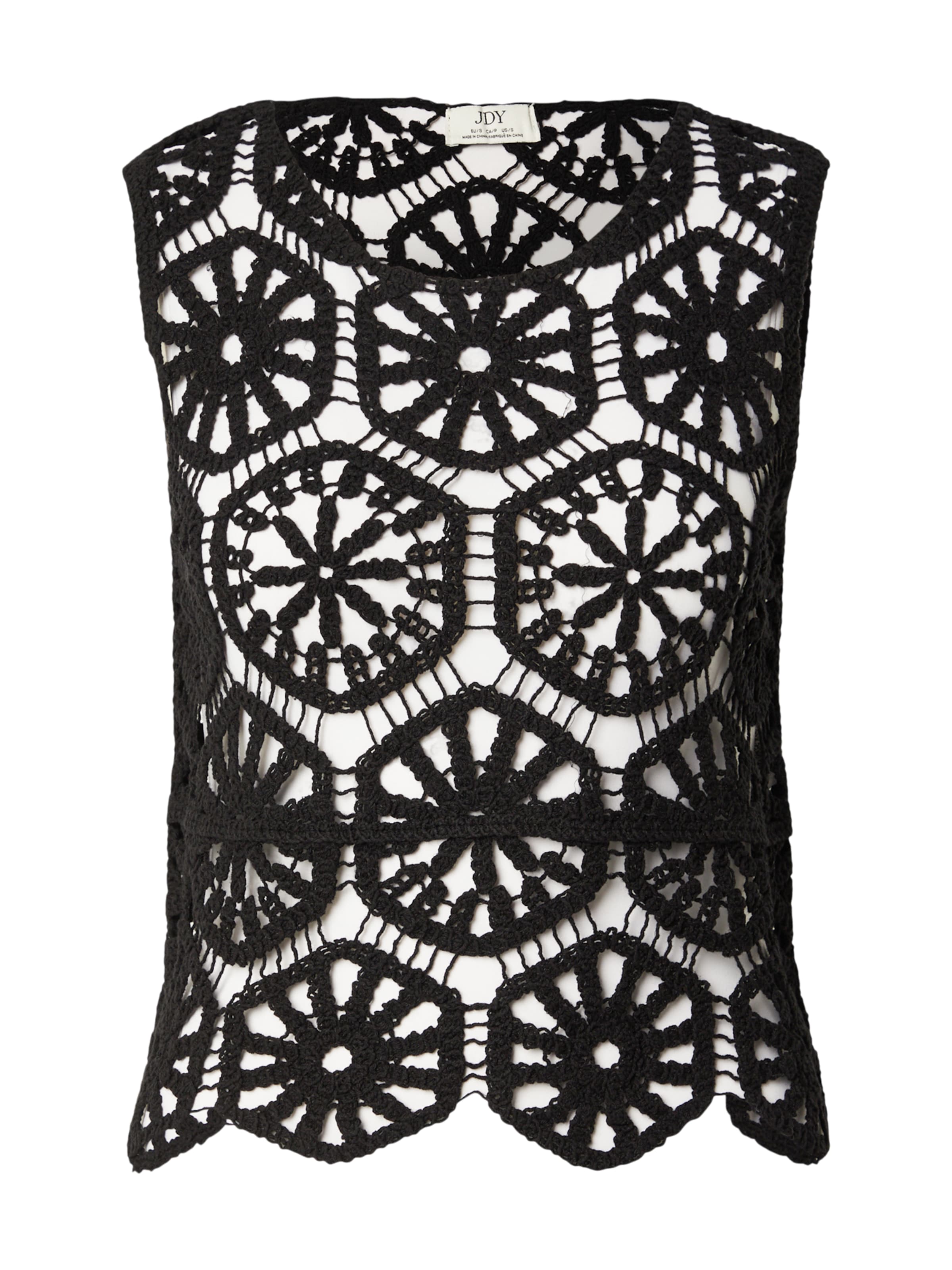 Top brodat 'JDYVIC' de la JDY pe negru: față