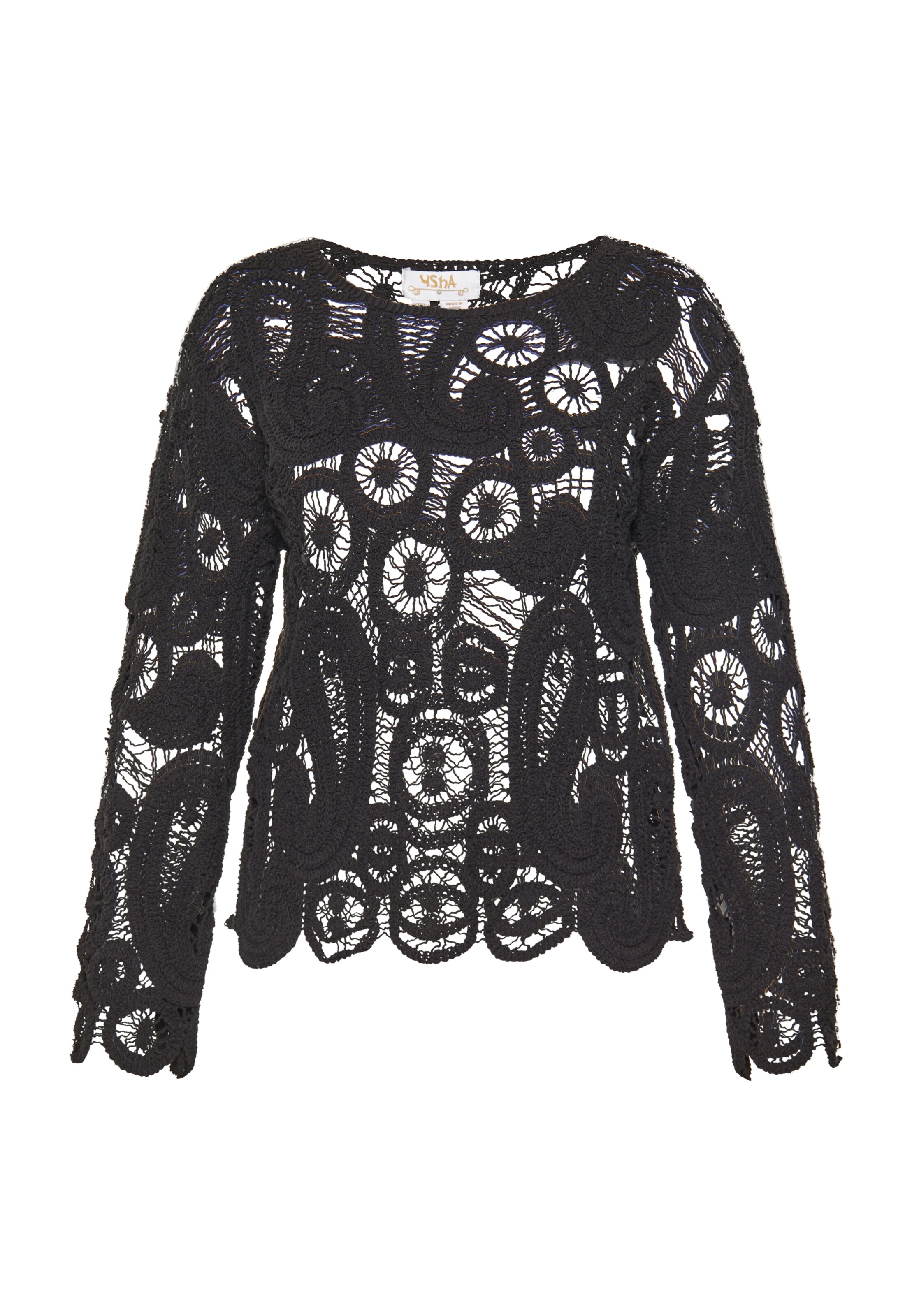 usha FESTIVAL Пуловер 'Fashion Look' в черно: отпред