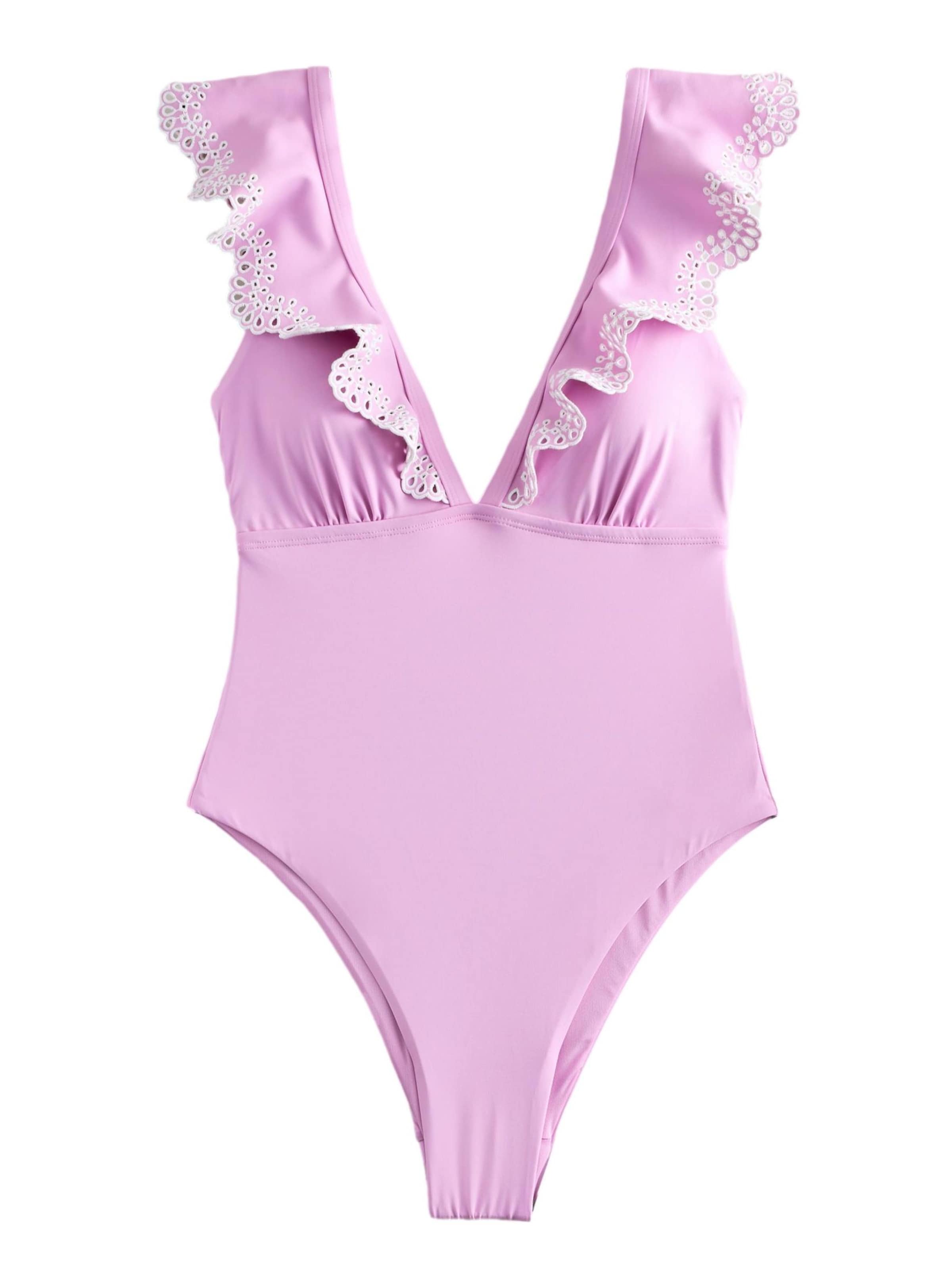 Next Triangel Badeanzug in Lila: Vorderseite