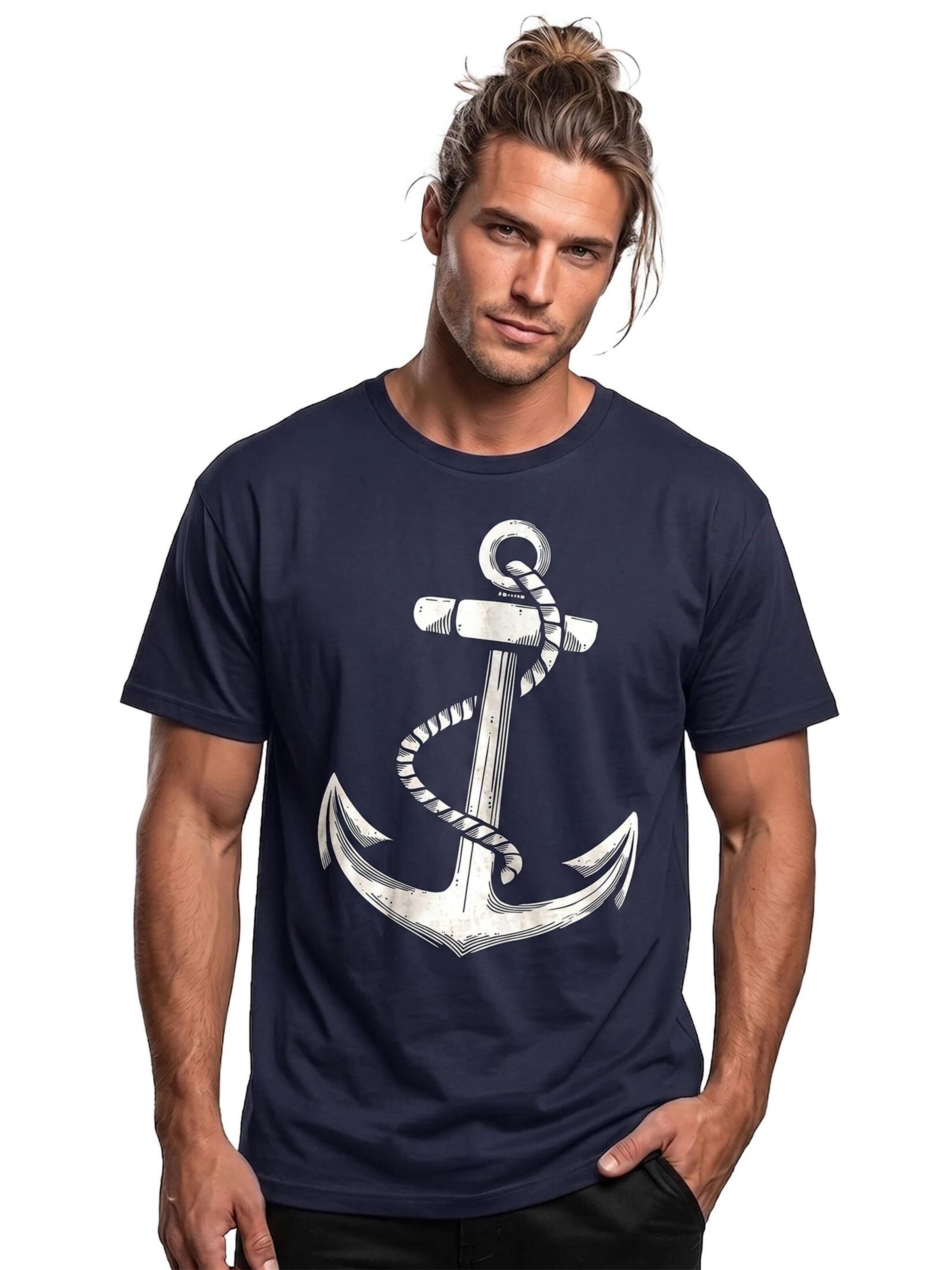 MAKAYA Shirt 'Anker' in Blue