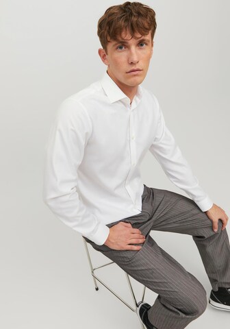 JACK & JONES Slim fit Button Up Shirt 'JPRBLAParker' in White