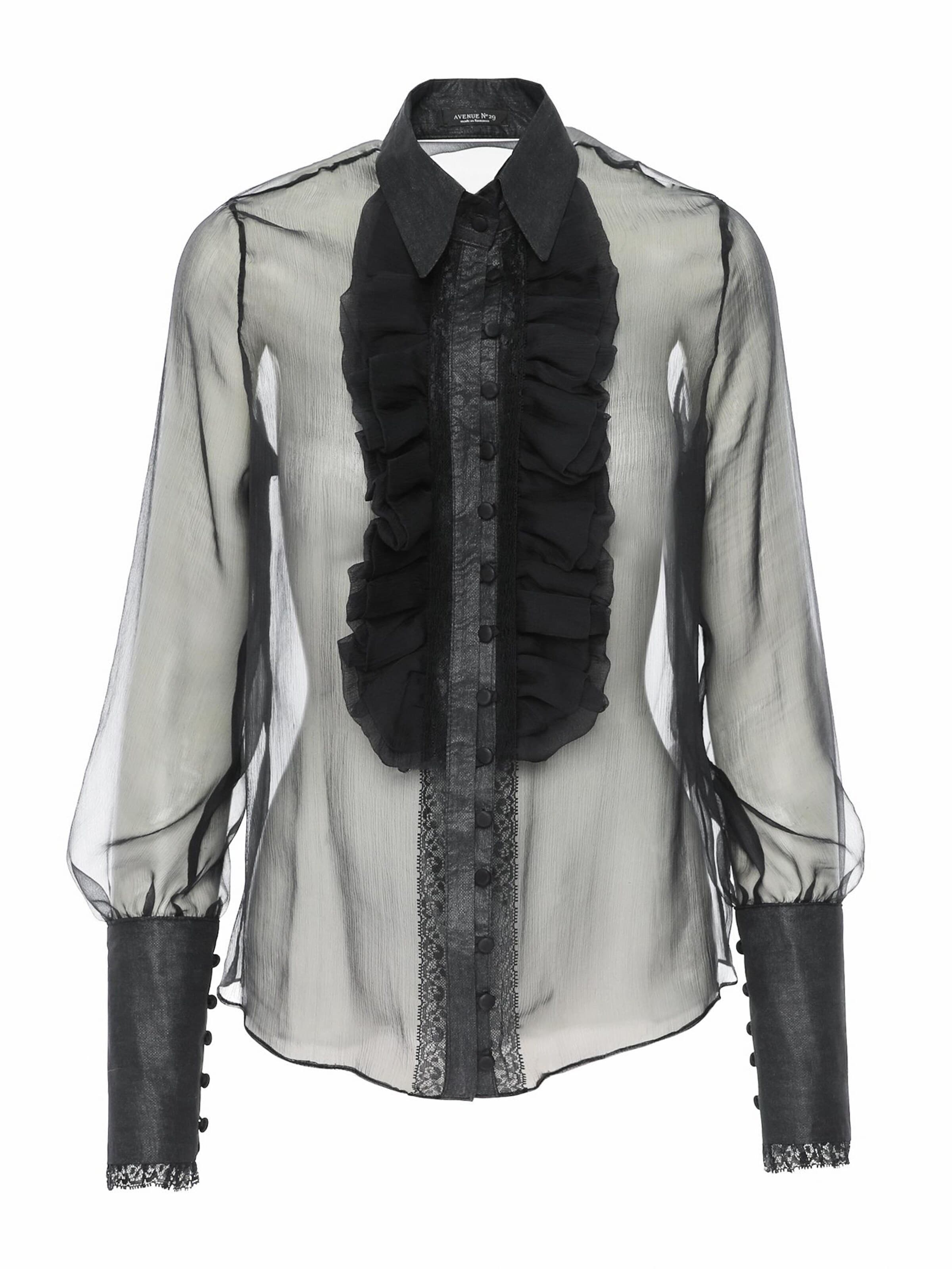 AVENUE N°29 Blus i svart: framsida