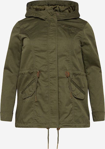 ONLY Carmakoma Between-seasons parka 'Lorca' in Green: front