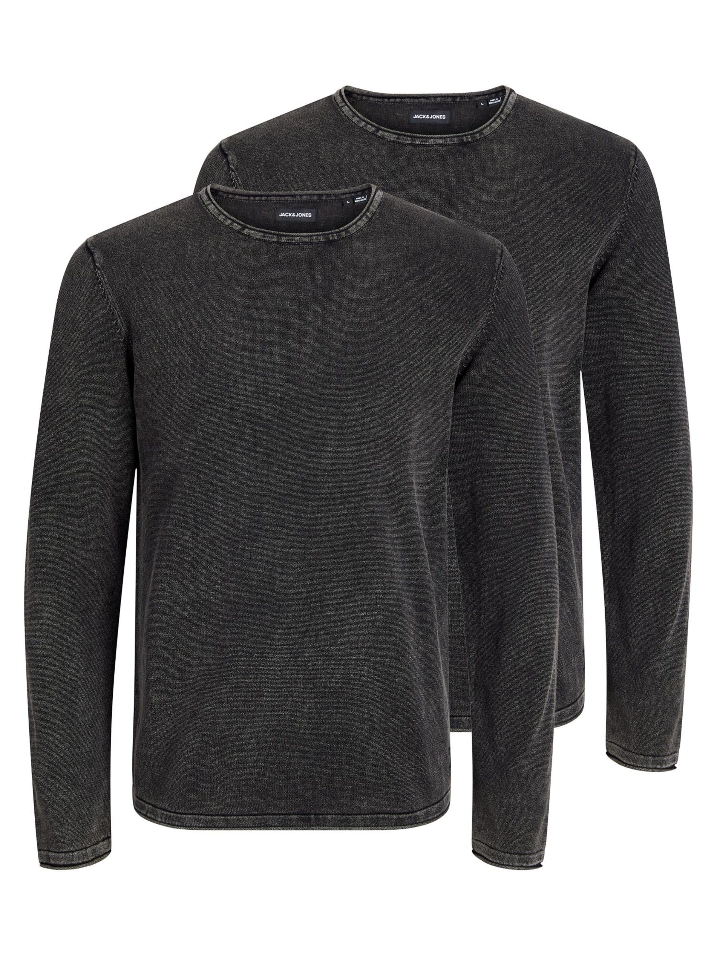 JACK & JONES Sweater 'Leo' in Black: front