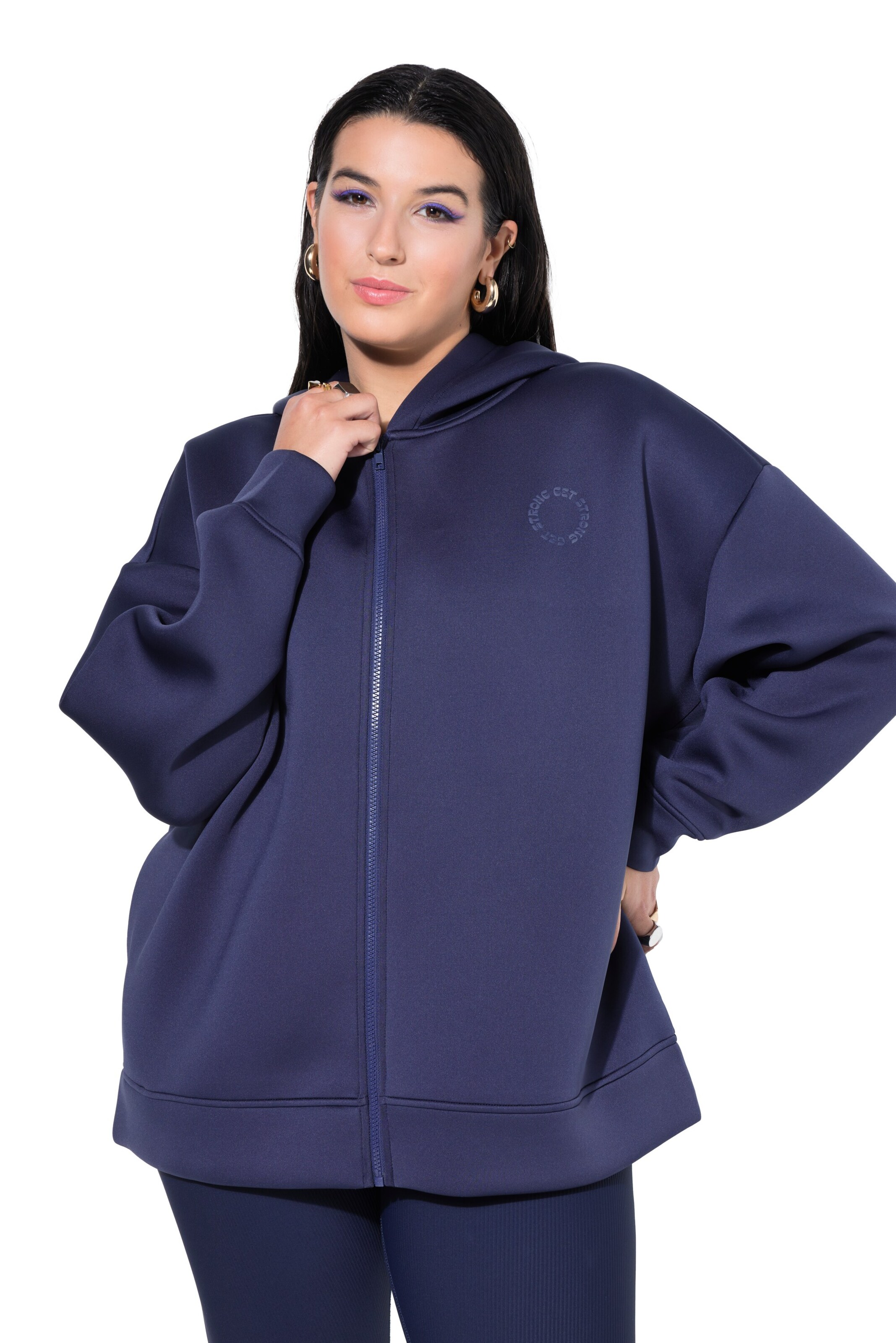 Studio Untold Sweatvest in Blauw: voorkant