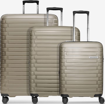 Pactastic Suitcase Set in Gold: front