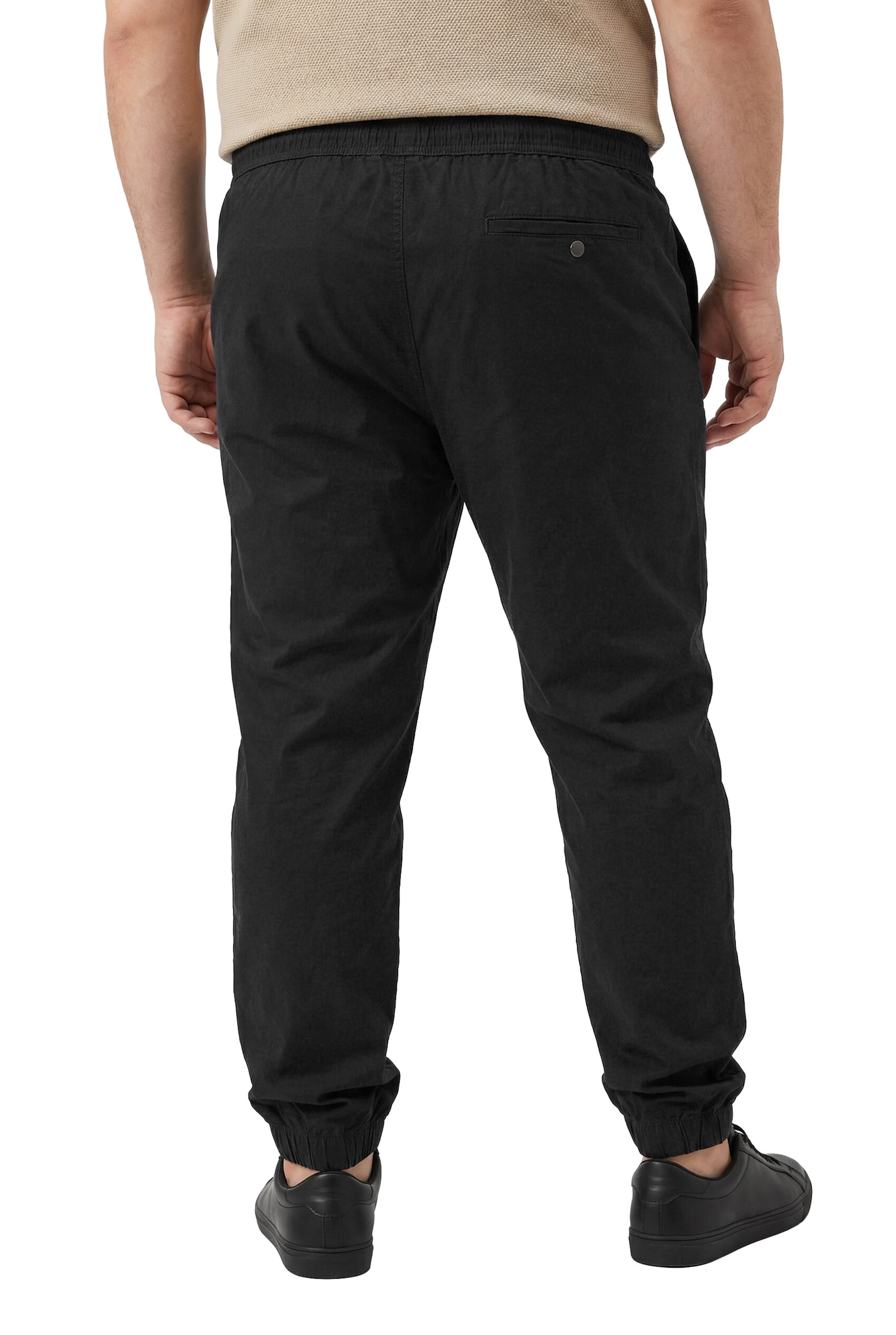 Men Plus Tapered Broek in Zwart
