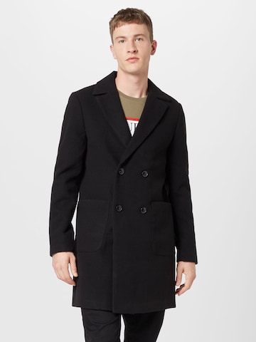 BURTON MENSWEAR LONDON Between-seasons coat in Black: front