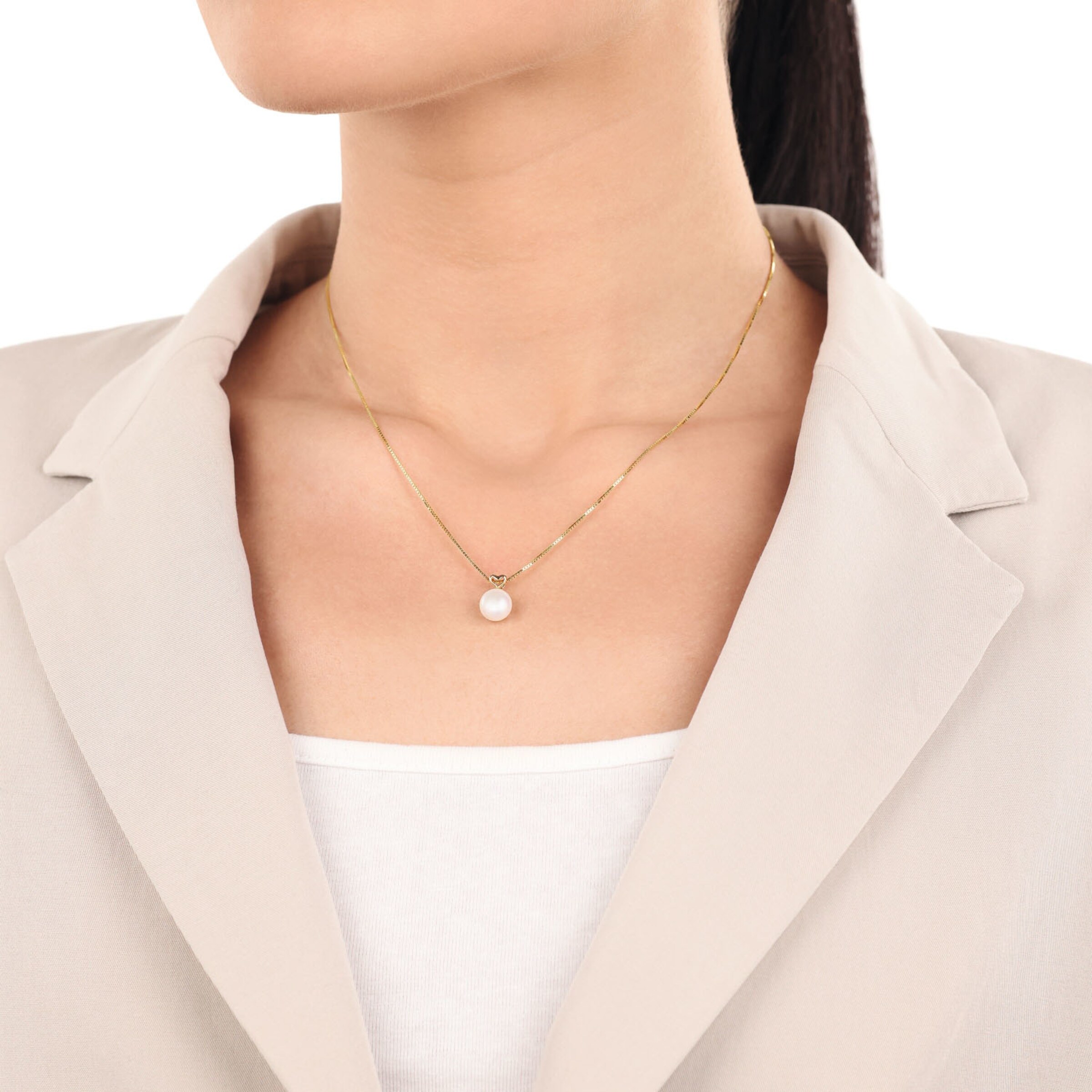 AMOR Pendant in Gold: front