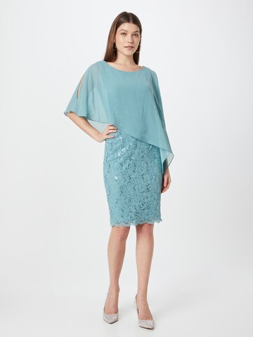 Robe de cocktail SWING en bleu : devant