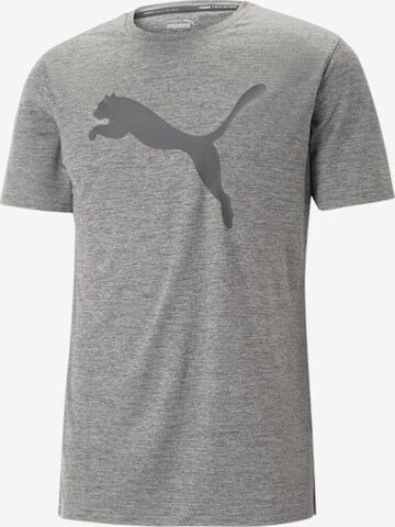 PUMA Sportshirt 'TRAIN FAV HEATHER CAT' in Grau: predná strana