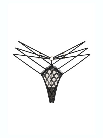 GOD SAVE QUEENS String 'Valentina G-String' in Zwart: voorkant