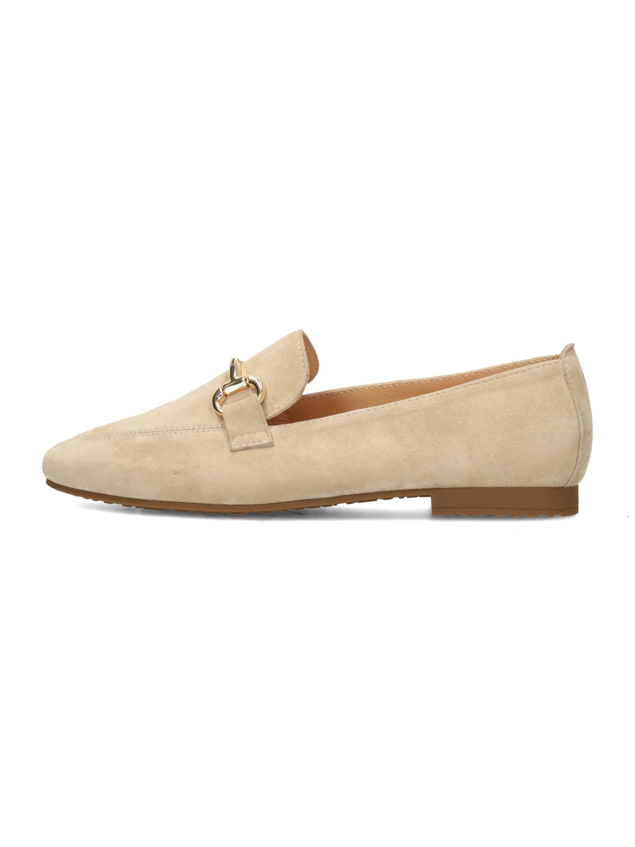 PS Poelman Instappers 'Odette' in Beige: voorkant