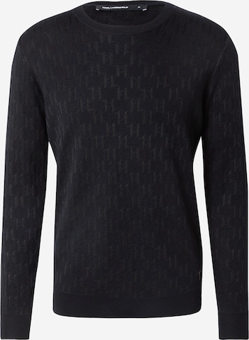 Karl LagerfeldPulover - crna boja: prednji dio