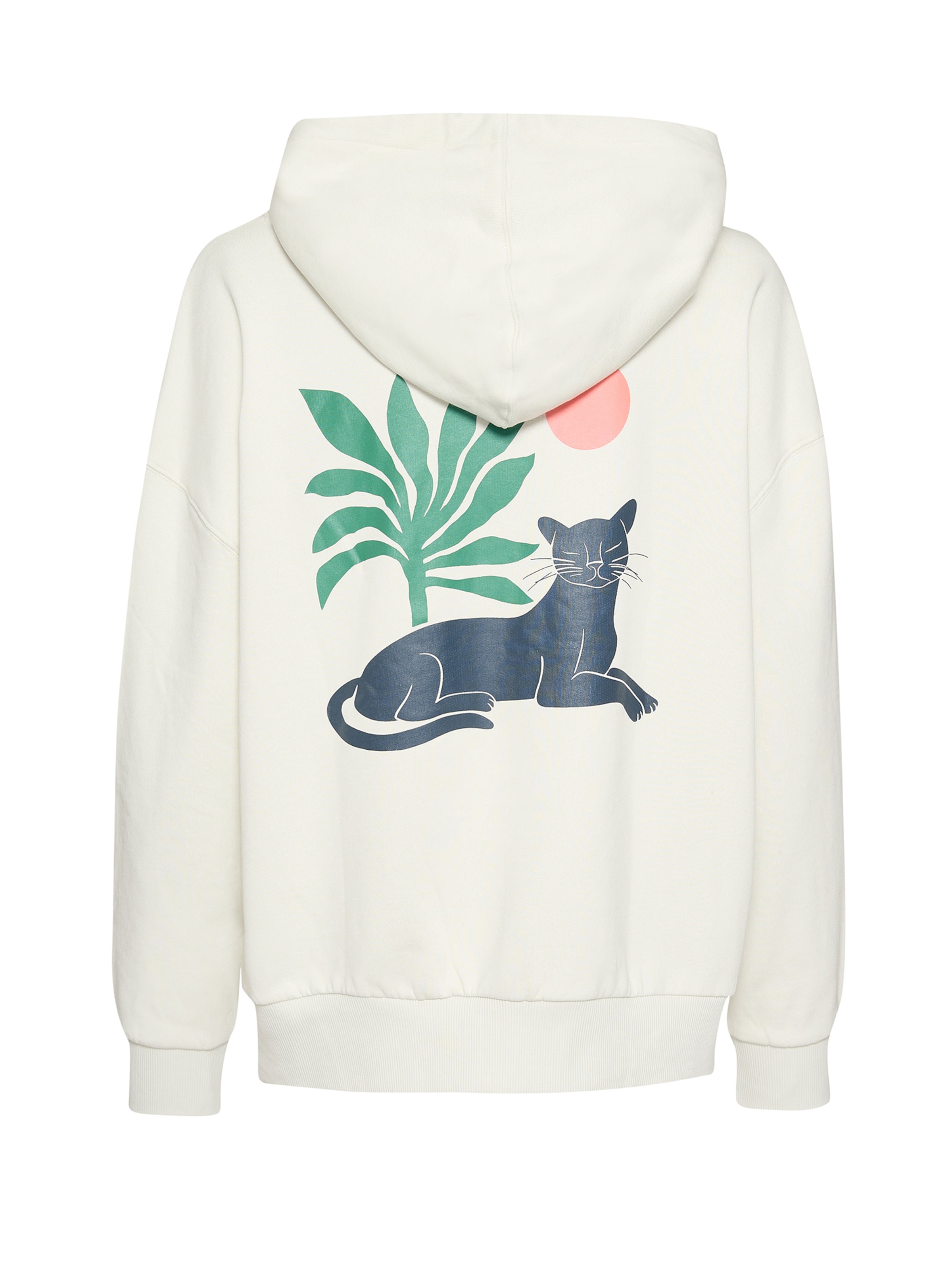 GREENBOMB Sweatshirt 'Panther Leaves' in White