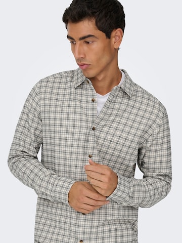Slim fit Cămașă 'ONSGudmund' de la Only & Sons pe alb