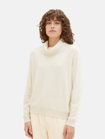 TOM TAILOR Sweater in Beige: front