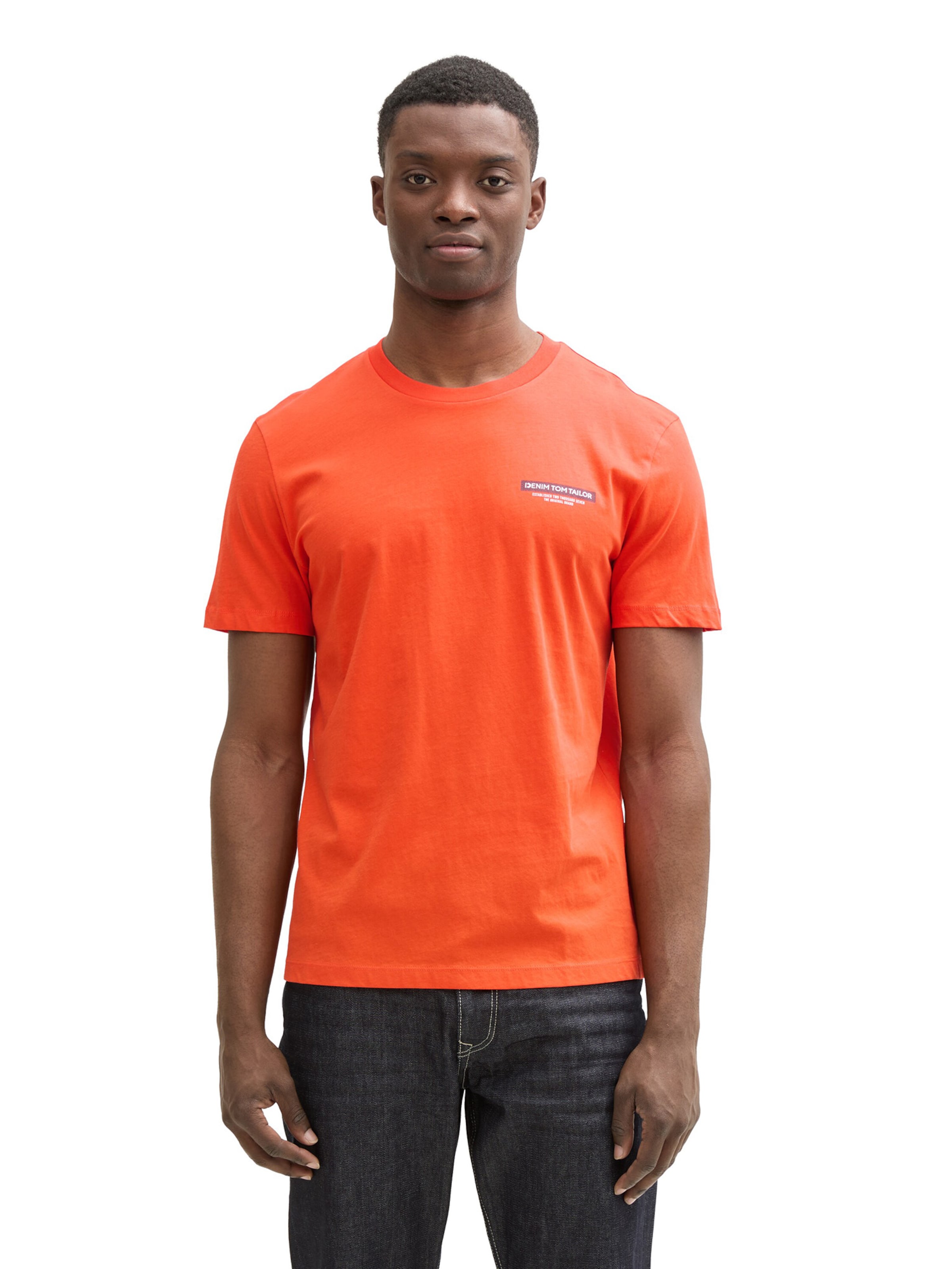 T-Shirt TOM TAILOR DENIM en rouge : devant