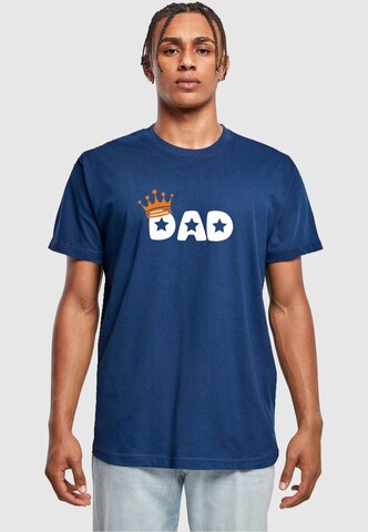 T-Shirt 'Fathers Day - King Dad' Merchcode en bleu : devant