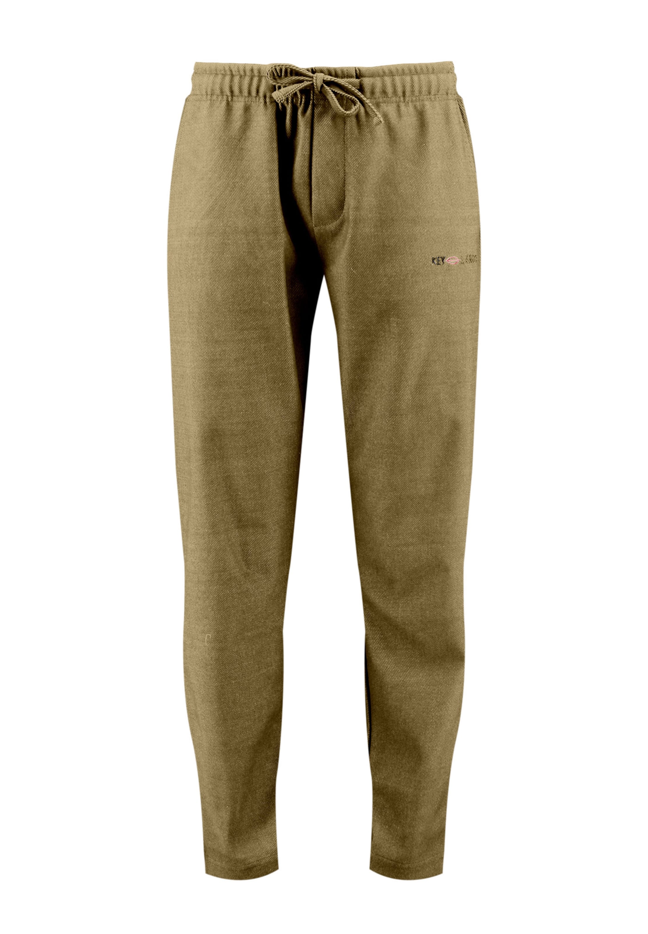 Key Largo Tapered Pants 'Break' in Beige: front