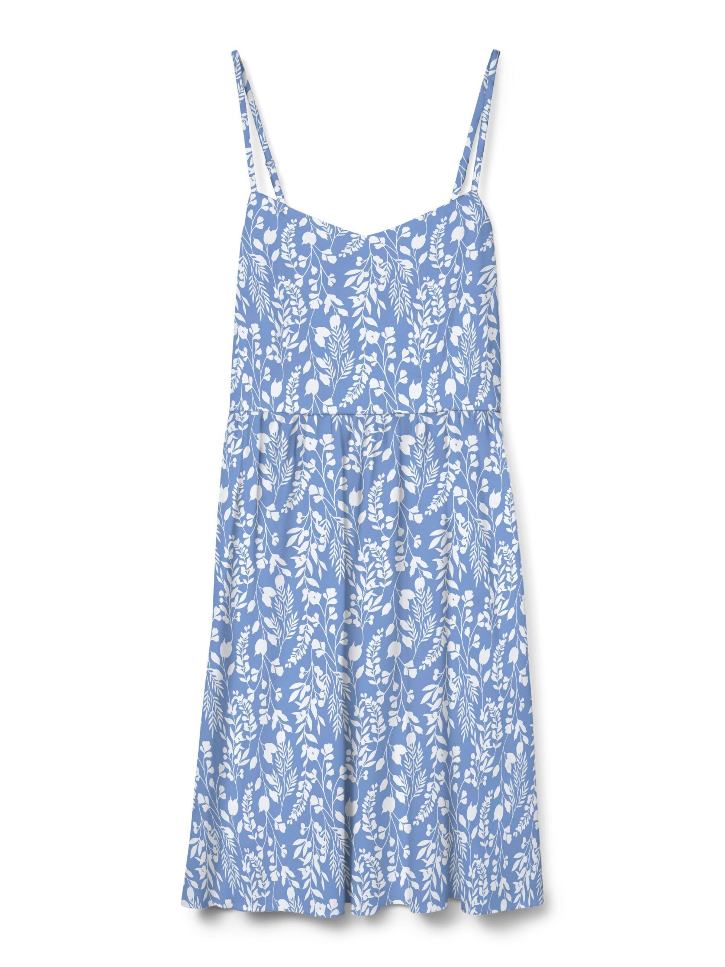 VERO MODA Robe d’été 'VMCharlotte' en bleu roi / blanc, Vue avec produit