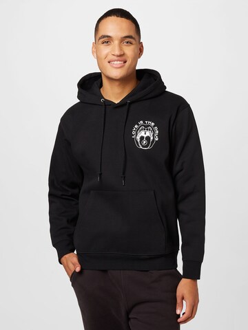 Obey Sweatshirt 'Love Is The Drug' in Black: front