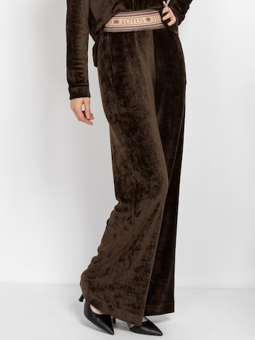 JIORO Wide leg Trousers in Brown