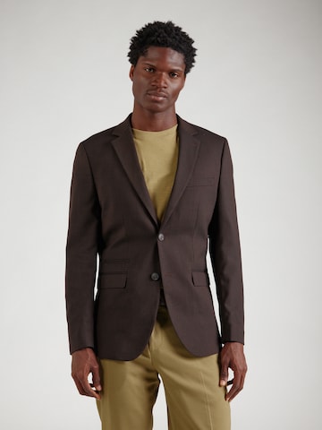 SELECTED Slim fit Colbert 'SLHNEIL' in Bruin: voorkant
