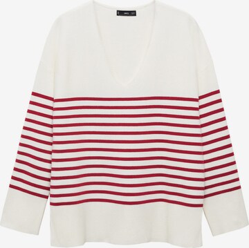 MANGO Sweater 'TORTUGAV' in White: front