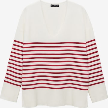 MANGO Sweater 'TORTUGAV' in White: front