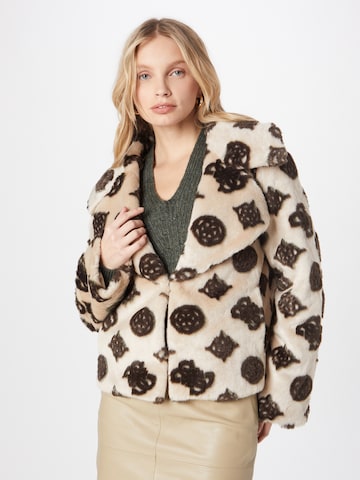 GUESS Between-Seasons Coat 'MADDALENA' in Brown: front